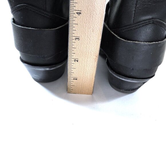 NIB Vintage Harley Davidson Black Leather Harness Boots Size 8.5 - Picture 4 of 6